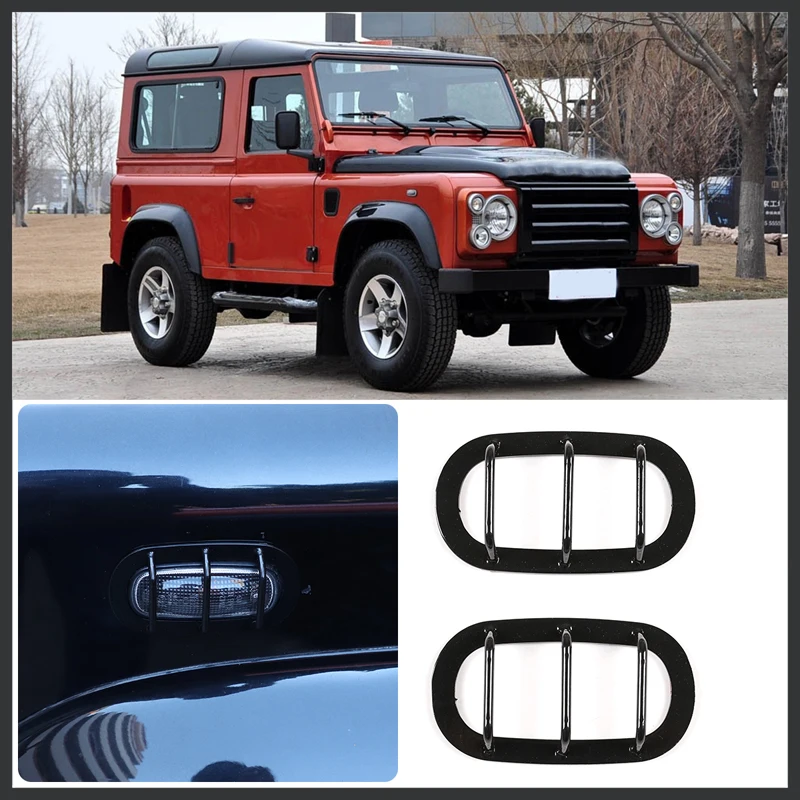 

Для 2004-2019 Land Rover Defender 90 110 130 нержавеющая сталь автомобильная Защитная крышка поворотника стикер аксессуары для интерьера