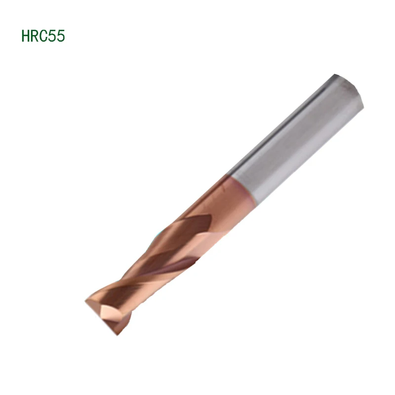 HRC55 2 Flutes Tungsten Steel Solid Router Bits 1mm-12mm Carbide TiAIN Coating CNC Flat End Mill CNC Milling Cutter