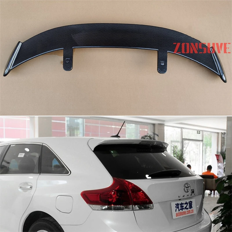 For 2009-2013 Year Toyota Venza Spoiler ABS Plastic Hatchback SUV Roof Rear Wing Body Kit Accessories