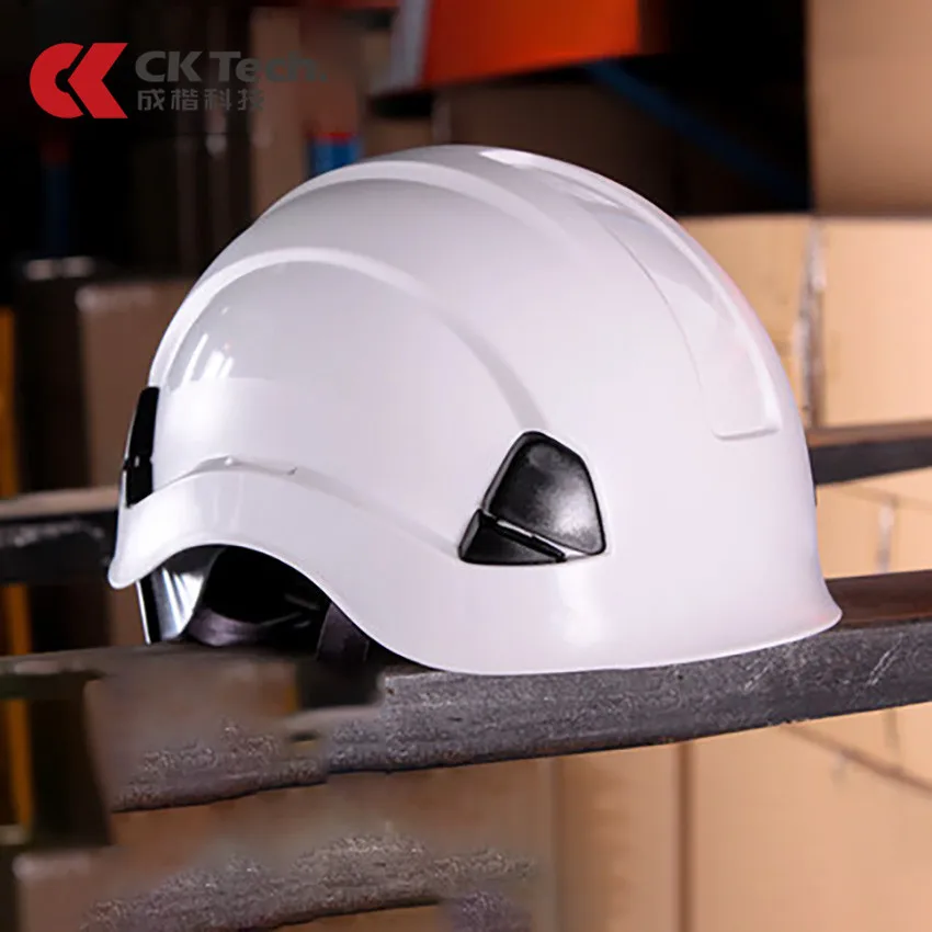 

CK Tech.Customized Printing Available Construction Worker Helmet Damping Cotton 6-Point Suspension Clear vision Rescue Helmet