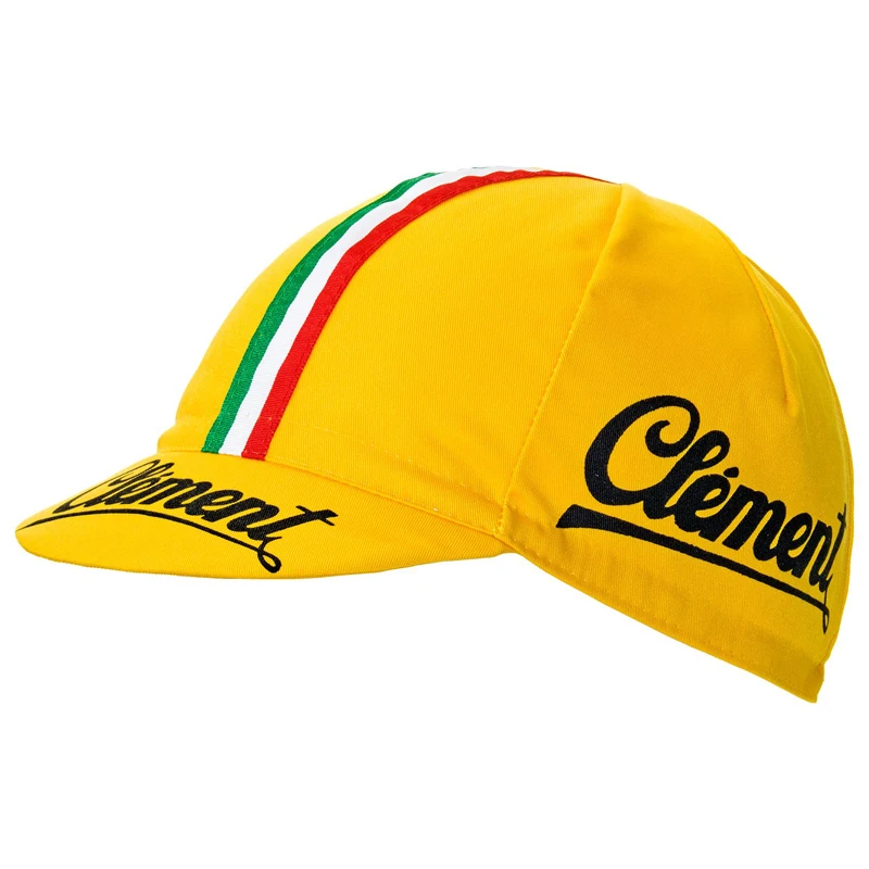 

Clement Tubulars Retro Cycling Caps Yellow Bike Hat One Size Fits Most