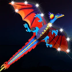 New Arrive High Quality Outdoor Fun Sports LED Dragon Kite With Lights Good Flying Factory Outlet