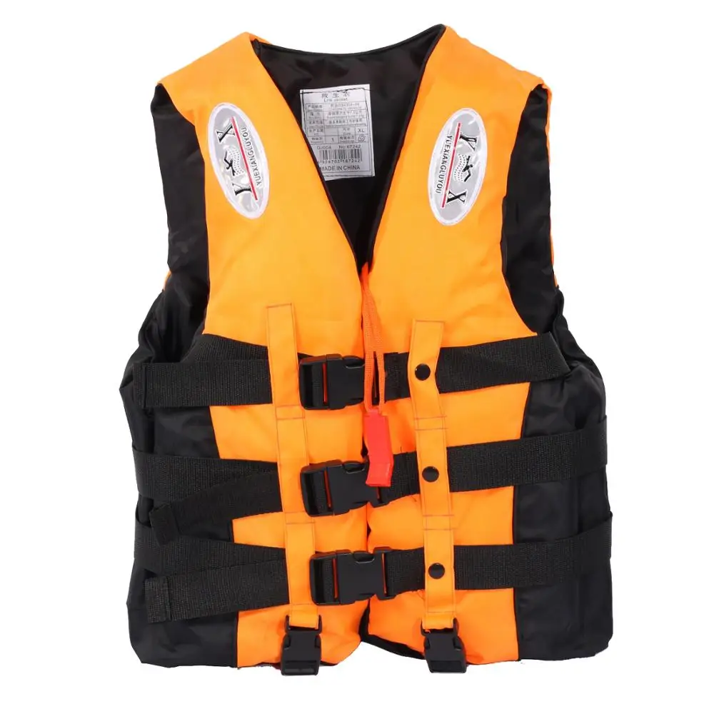 Universal Outdoor Swimming Boating Skiing Driving Vest Survival Suit Polyester Life Jacket for Adult Children with Pipe S -XXXL