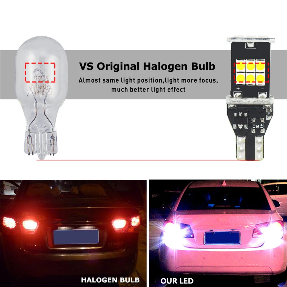 2x Canbus T16 T15 W16W LED Car Reverse Lights for Toyota Camry Corolla RAV4 Avalon Prius Tacoma Sienna Venza 912 921 Car Bulbs