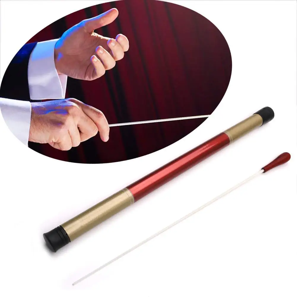 Wooden Baton Band Conductor Stick Rhythm Music Director Orchestra Concert Conducting Rosewood Handle With Tube