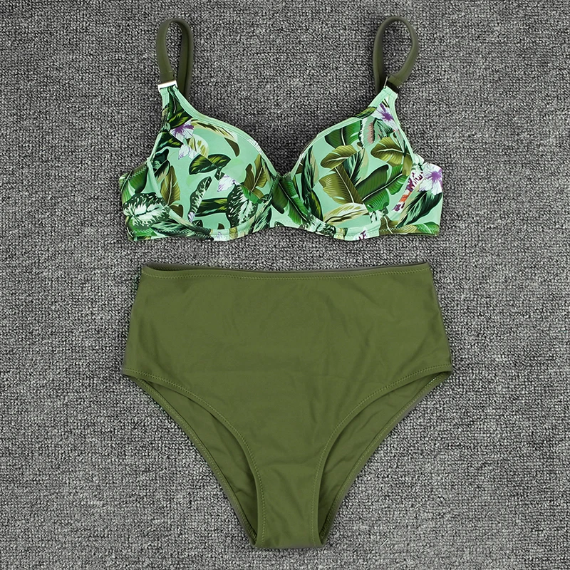 Swimsuit Women Bikini 2024 New Mujer Push Up Print Floral Bikinis Set Swimwear Beach Wear Bathing Suit Female Biquini Two Pieces