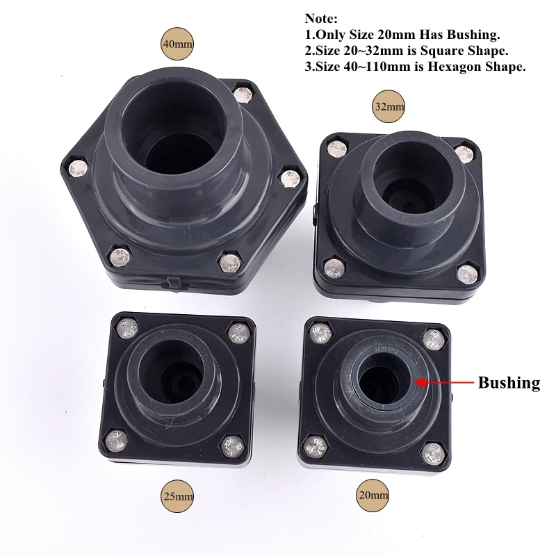 1pc I.D 20 ~ 110mm zawór zwrotny UPVC zawór ciemnoszary zawór kuchenny jednokierunkowy zawór zwrotny fajka wodna