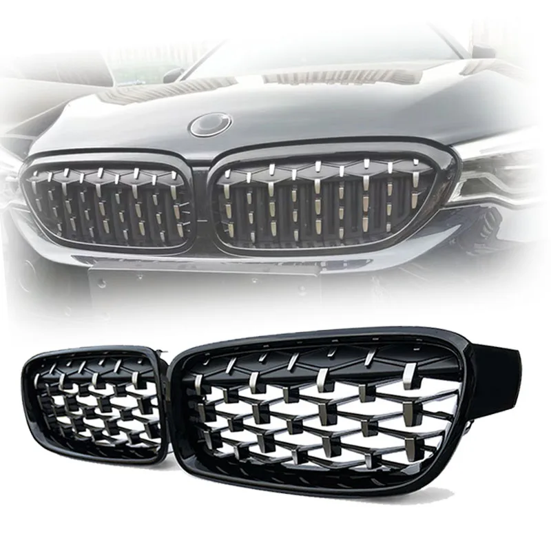 Car Front Bumper Diamond Kidney Grille Meteor Grilles Racing Grill for BMW 3 Series F30 F31 320i 325i 328i 330i 335i 2012-2018