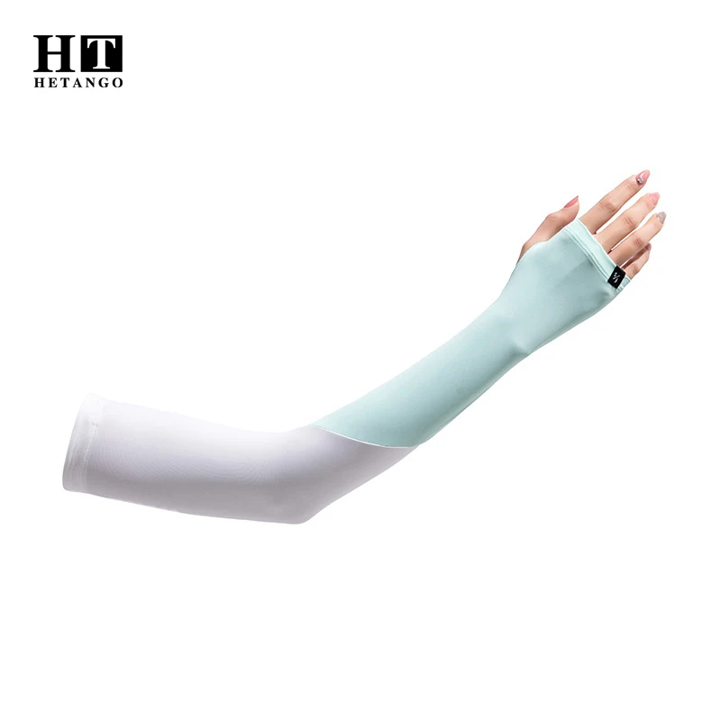 New Ladies Ice Sleeves Summer Fashion Anti-Ultraviolet Ice Silk Cool Feeling Arm Sleeves Sunscreen Outdoor Driving Riding UPF50+