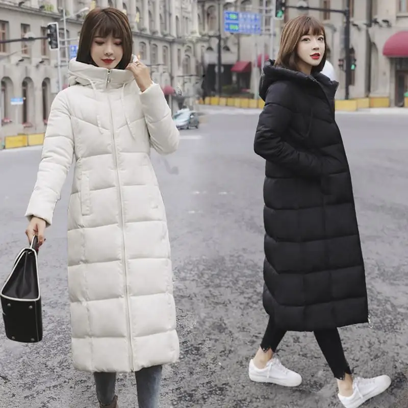 

6XL Winter New Ladies Korean Version Of The Large Size Women's Cotton Long Section Loose Women's Cotton Jacket