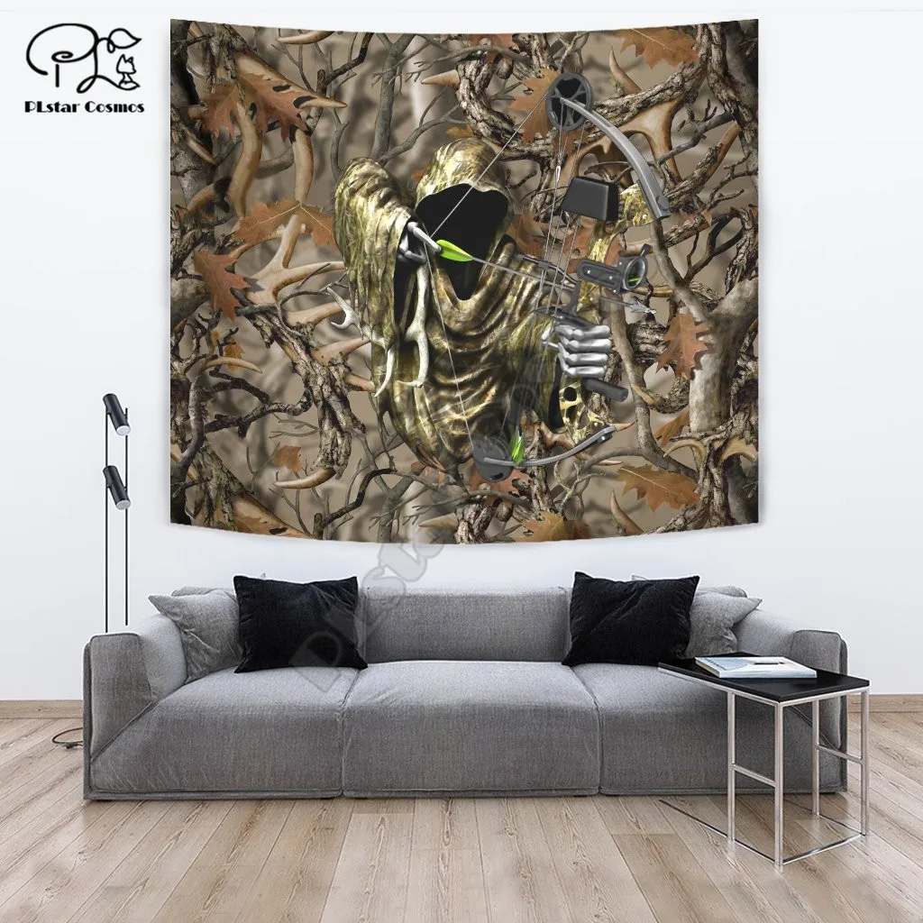 HUNTING CAMO Funny cartoon Blanket Tapestry 3D Printed Tapestrying Rectangular Home Decor Wall Hanging style-3