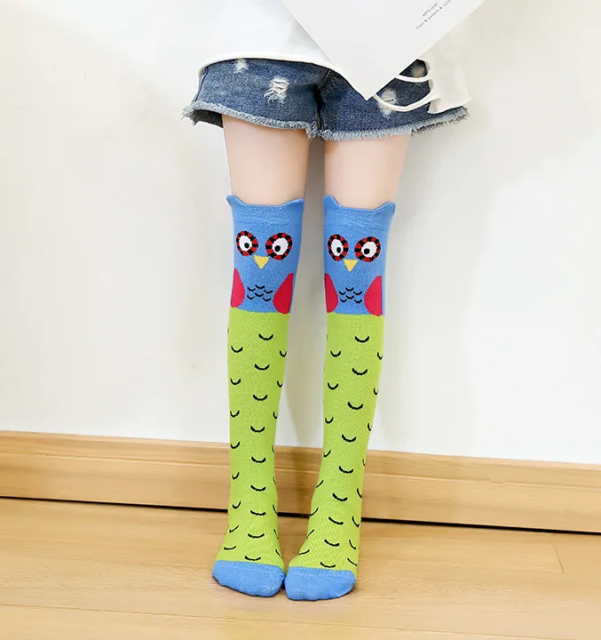 Girl Socks  Knee Socks Kids Dance Legwarmers Cute Bear Animal Cartoon 3 -12 Years Old Cotton Long Tube Princess