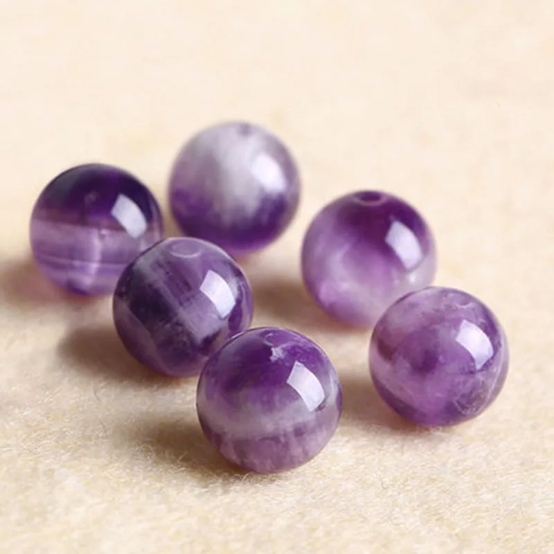 4A Natural Dream Amethyst Crystal Single Bead DIY Jewelry Making