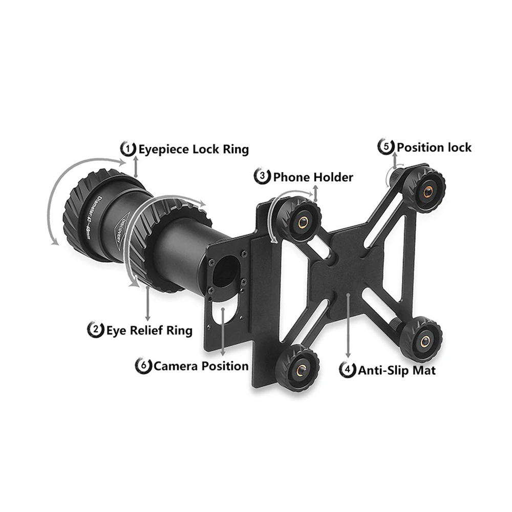 Imagem -05 - Universal Rifle Scope Câmera Telefone Scopecam 3848 mm Tube Caça Tomando Imagens de Vídeo Câmera Central Não é Aplicável