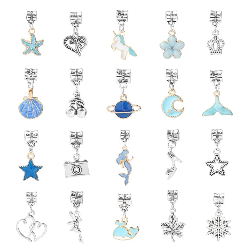 Colorful Jewelry Making DIY Bracelets Sea Blue Crystal Bracelet Children's Suit Diy Retro Bracelet Exquisite Jewelry Box Gift