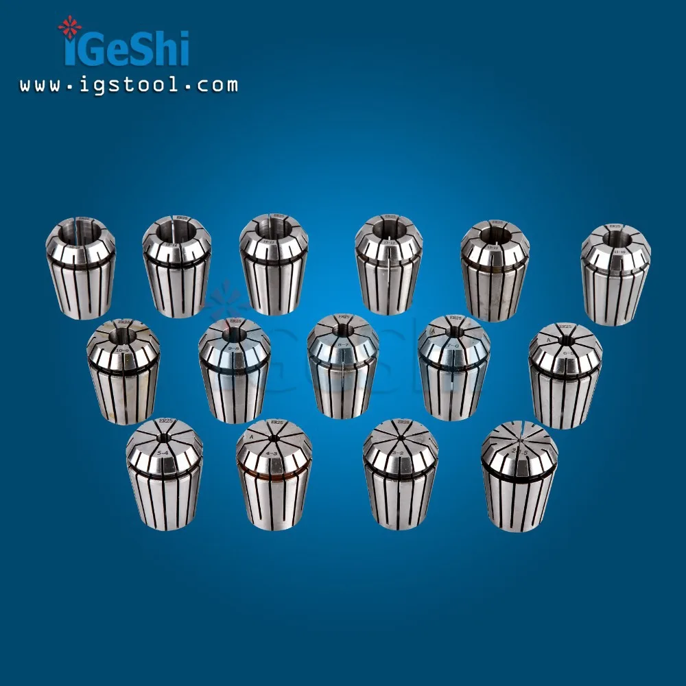 24pcs 고정밀 0.005-0.008mm ER40 Collet 세트 범위 3mm에서 26mm 스프링 콜릿