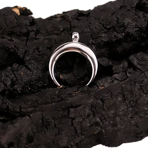 1 hochwertige hochwertige Hörner Edelstahl Charme Crescent Mondanhänger, um handwerkliches DIY -Halskettenschmuck herzustellen 12 Hauptverkäufe Buzios für Halsketten - №3