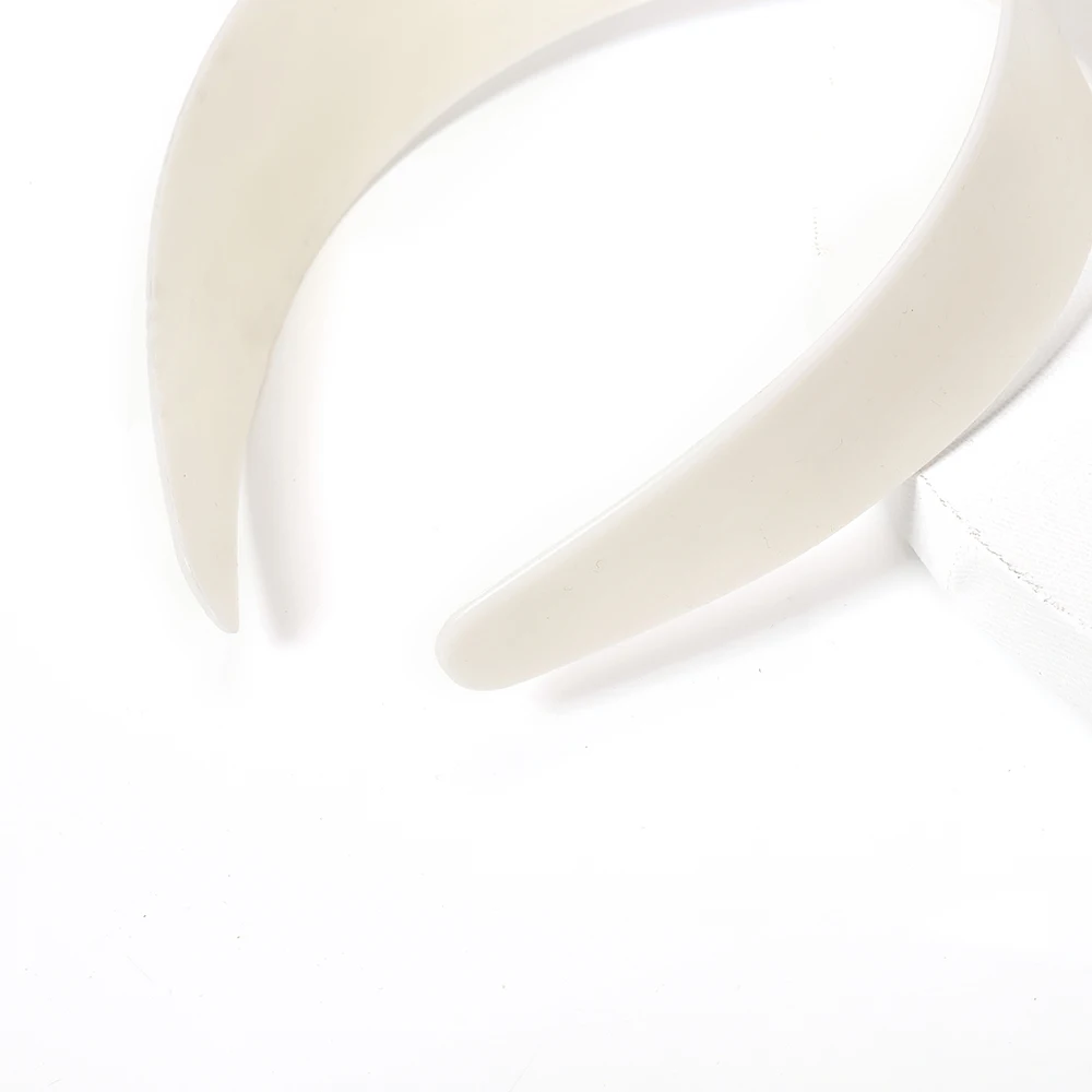 5pcs 3.8/4.8cm White Black Plastic Wide Headbands Flat Bezel for DIY Jewelry Making Accessories Hairbands Base Setting