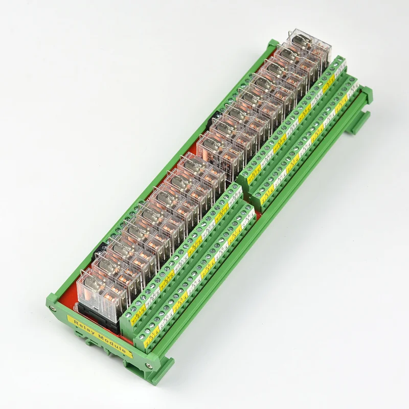 16 Channels 5A Pluggable Safe PNP NPN 2NO+2NC Compatible Interface Relay Module DC12V/24V