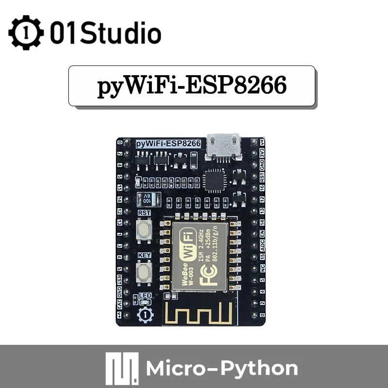 

01Studio pyWiFi- ESP8266 разработка демо Встроенная плата MicroPython IOT WiFi Программирование беспроводной модуль pyboard