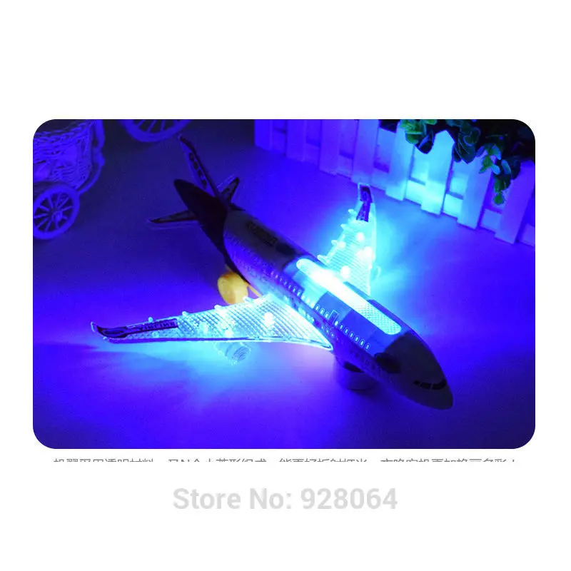 1pcs Universal lighting music electric aircraft toy/airbus passenger aircraft model/baby toys for children/toy/drone with c