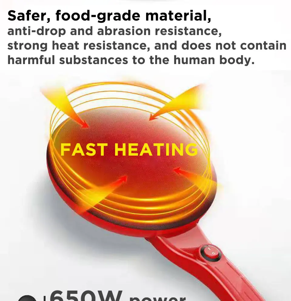 NEW 2026Electric Crepe Maker Pizza Pancake Machine NonStick Griddle Baking Pan Cake Machine Kitchen Appliance Cooking Tools 220V