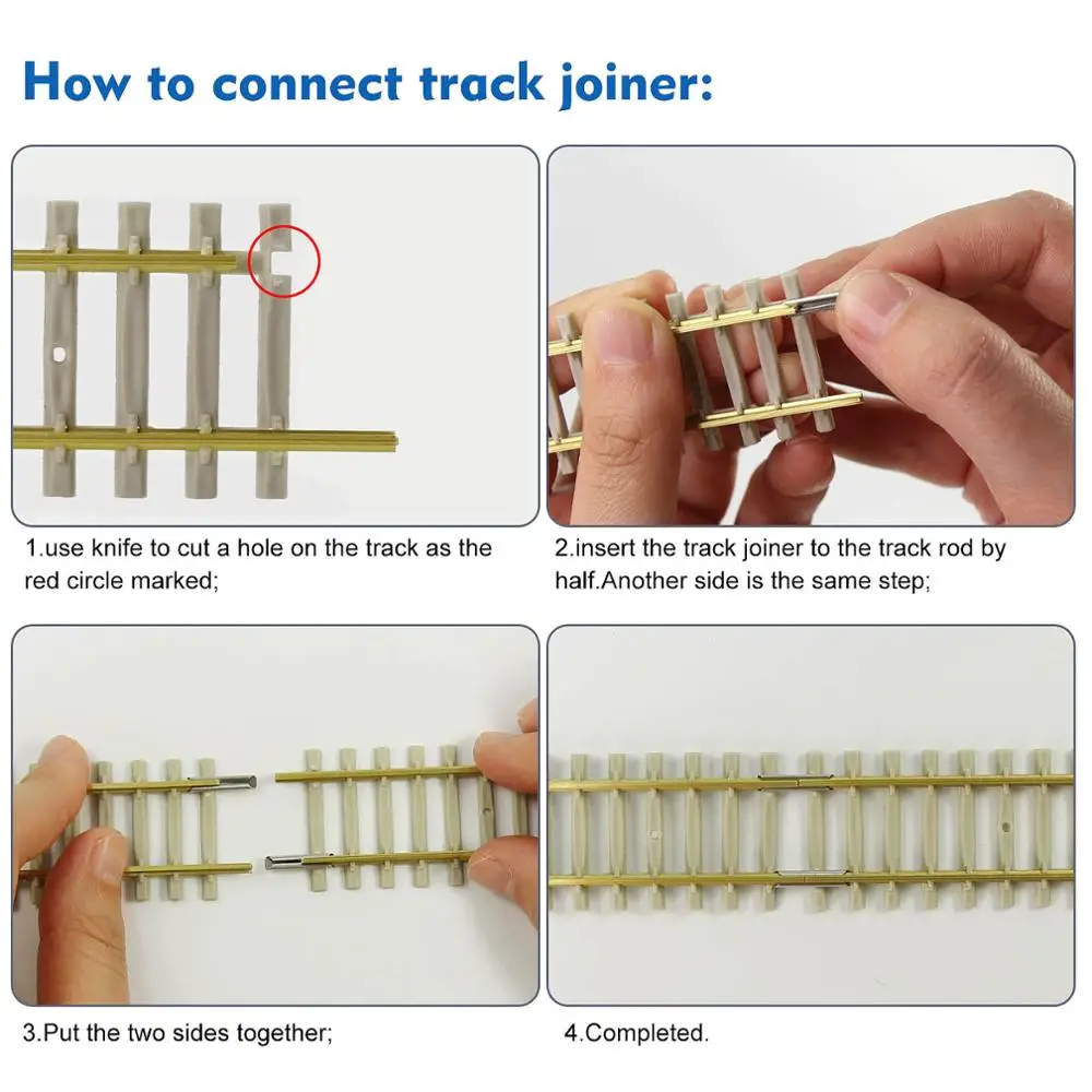 1pc Model Railway HO Scale 1:87 Tracks Flexible Rail 46cm with Rail Joiners Screws HP27HO