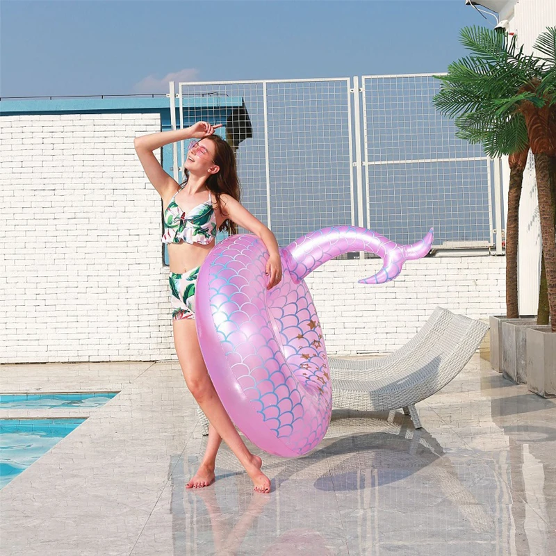 Mới Nàng Tiên Cá Bơi Vòng Bể Bơm Hơi Vòng Tập Bơi Cho Người Lớn Bơi Cirlcle Aps Bể Nổi Vòng Bãi Biển Đảng Đồ Chơi