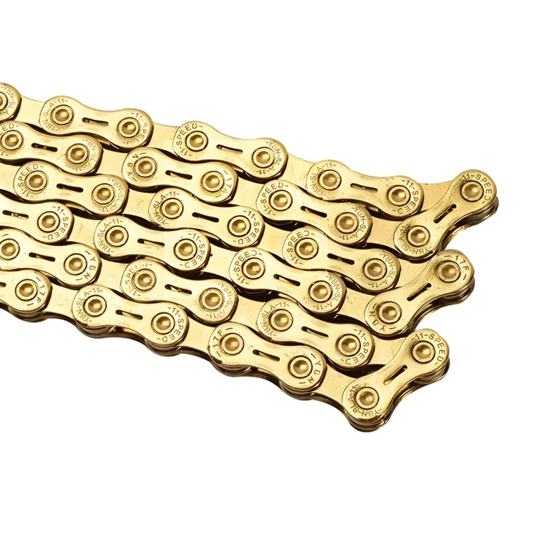 YBN Bicycle Chain Ultralight Black Gold Silver Half All Hollow 10 11 12 Speed Chain MTB Mountain Road Bike Chain for Shimano