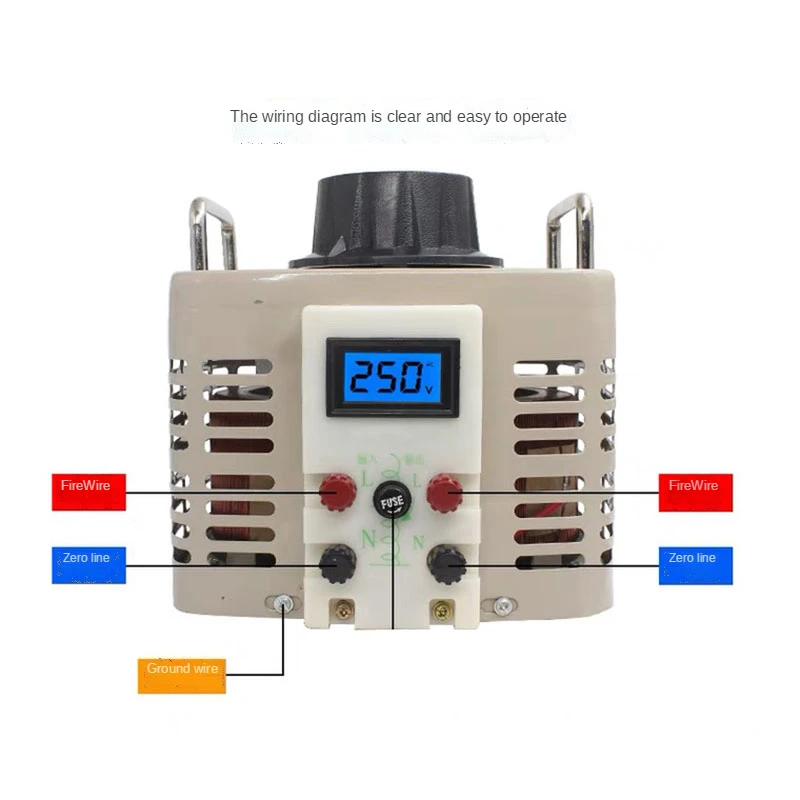 NEW Single phase AC contact voltage regulator 220V Autotransformer 3KW household contact voltage regulator 0v-250v NEW