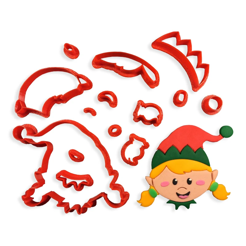 Christmas Elf Boy Girl Shoes Shape Fondant Stamp for Xmas Celebrating Cakes  Cupcakes Cookies 3D Printed Cutters