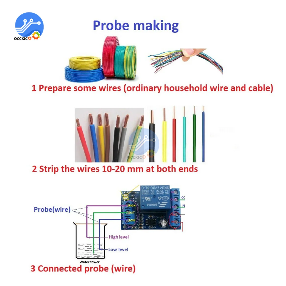 2 in 1 pompa versare acqua Controller automatico DC 12V sensore di livello del liquido interruttore modulo relè per motore Fish tank Waterhouse irrigga