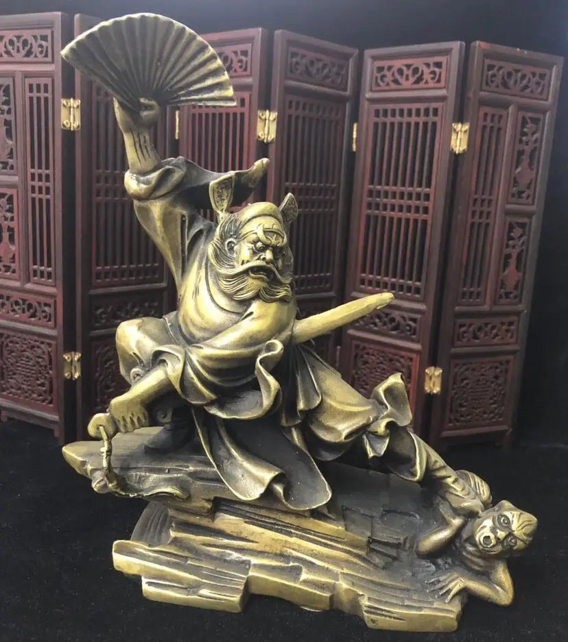 

Archaize brass Taoism god Zhong Kui catch ghost Home Decor crafts statue