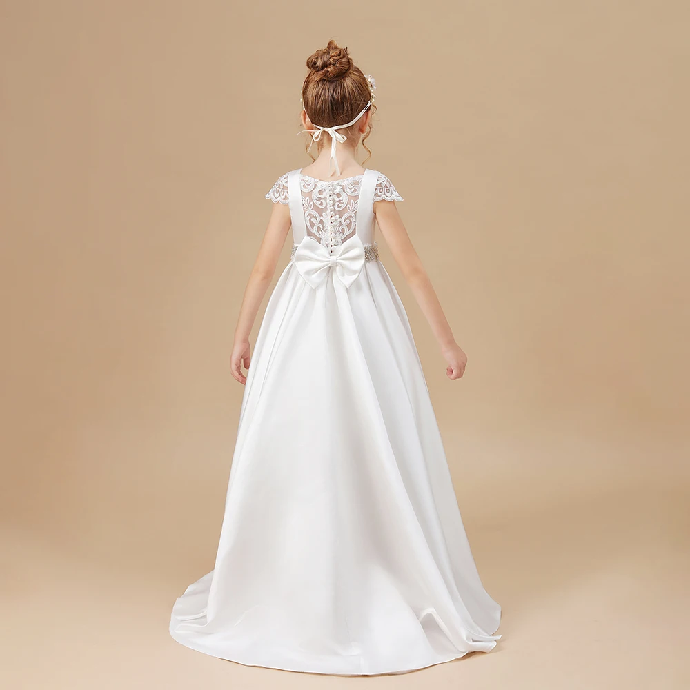 Bodenlangen Prinzessin Blumen mädchen Kleid für Kinder Geburtstag Abend Party Hochzeit Erstkommunion Festzug Zeremonie Ball Event Abschluss ball