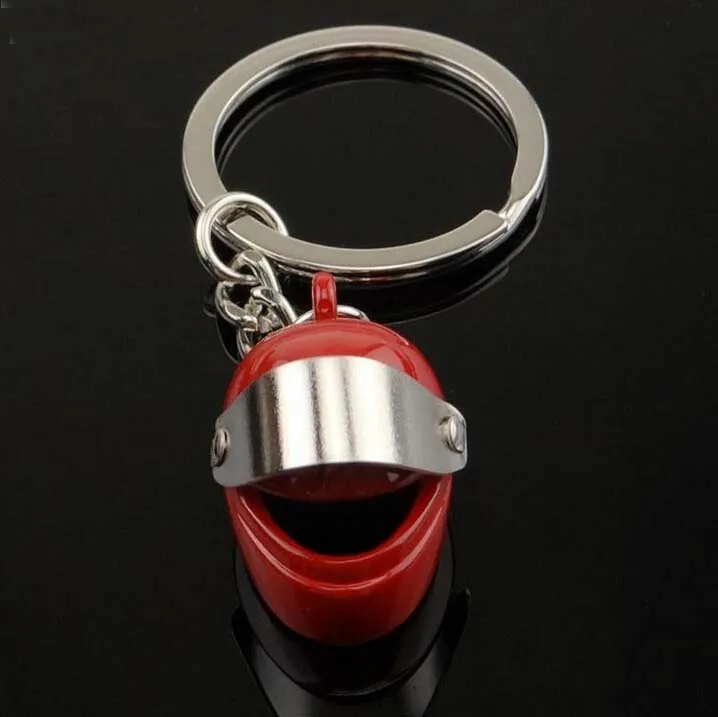 New Metal Motorcycle Helmet Car Key Rings Fashion Stereo Helmets Keychians Safety Auto Key Key Chain Party Gift Jewelry