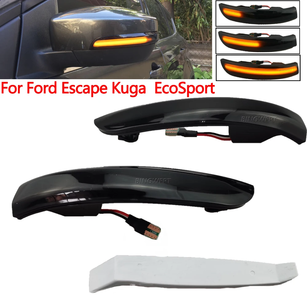 

2 Pieces Dynamic Blinker LED Turn Signal Lights Side Mirror indicator For Ford Escape Kuga II EcoSport 2013 - 2019