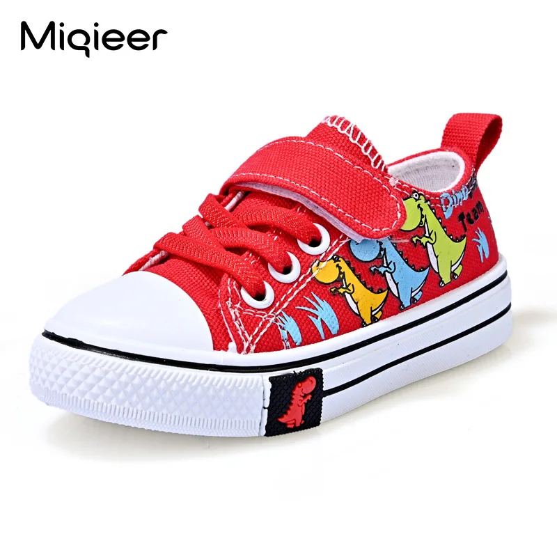 Spring Kids Canvas Shoes Autumn Children's Sneakers Dinosaur Pattern Boys Girls Toddler Baby Dinosaurio Casual Sports Shoes