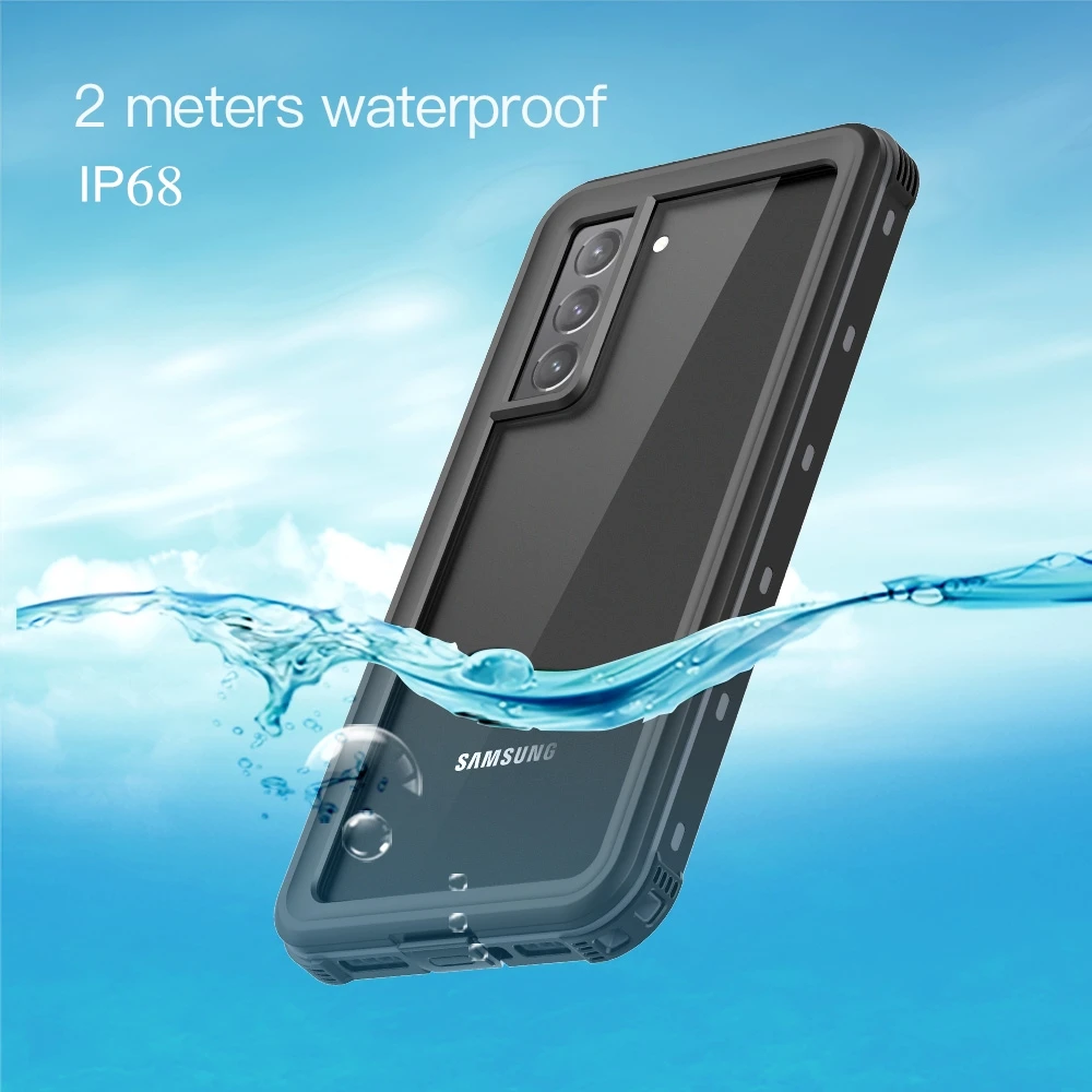 Full Cover for Samsung Galaxy S20, S21, Note 20 Plus Ultra, Waterproof Case, Luxury Underwater, Dust Proof Diving Coque, IP68,