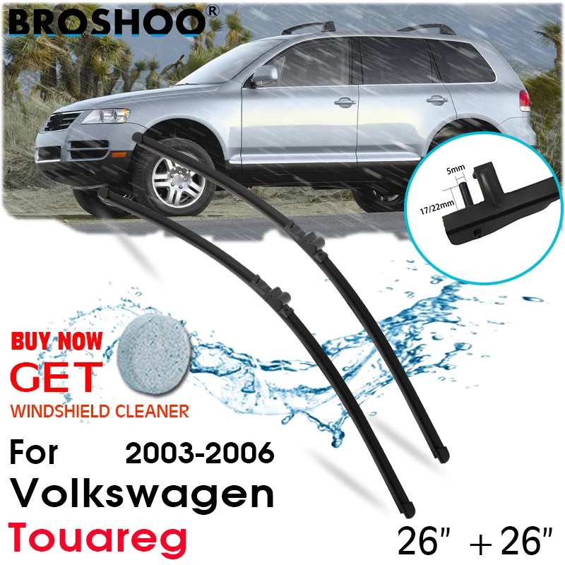 

Car Wiper Blade Front Window Windscreen Windshield Wipers Blades Arm Auto Accessories 26"+26" For Volkswagen Touareg 2003-2006