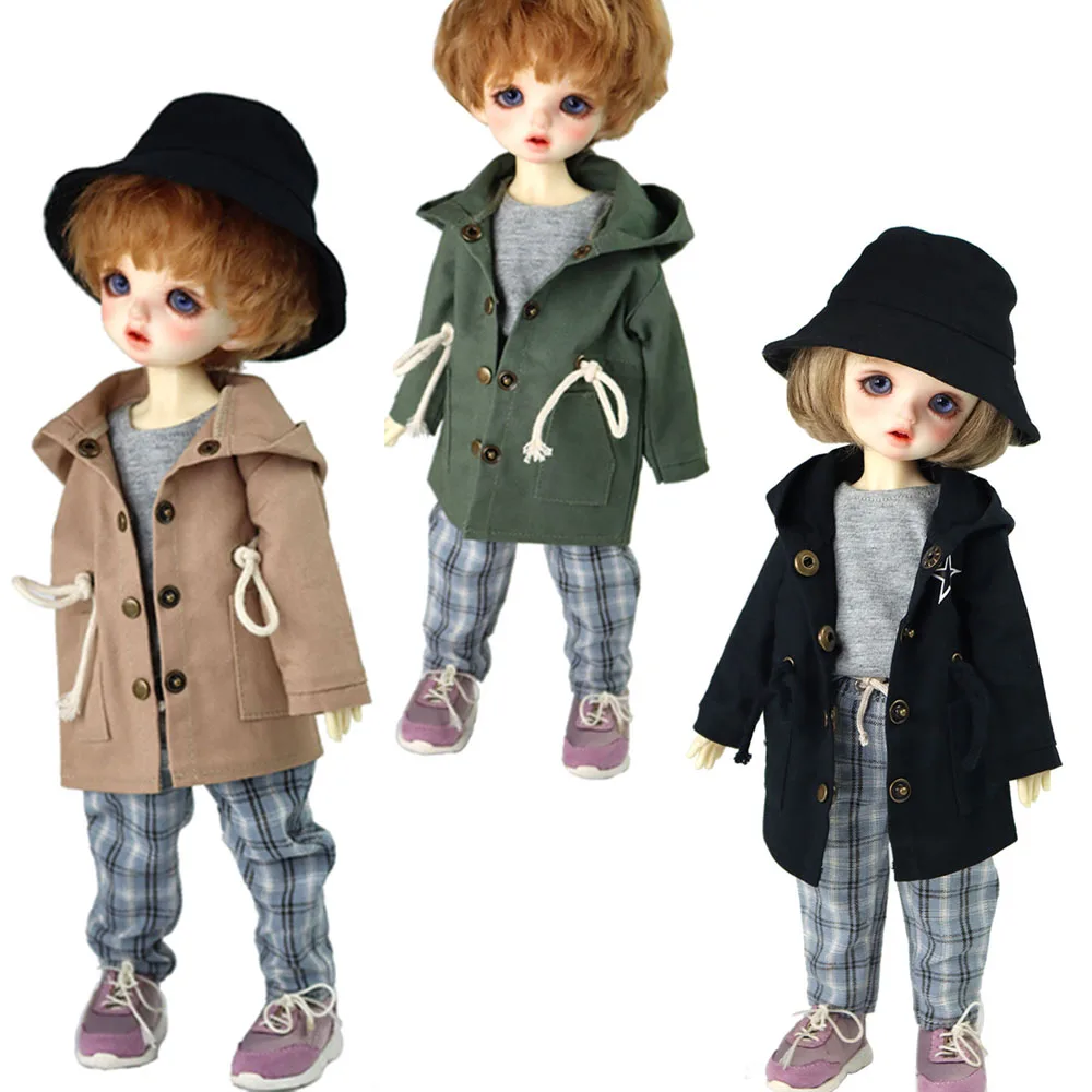 27cm-30cm 1/6 BJD YOSD Doll clothes Toys Spherical joint doll Fashion jacket drawstring jacket black, khaki, dark green