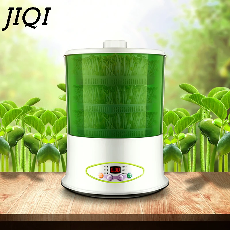 JIQI Digital Intelligent Bean Sprouts Machine Thermostat Green Seeds Growing Automatic Yogurt Maker Rice Wine Natto Fermenter EU