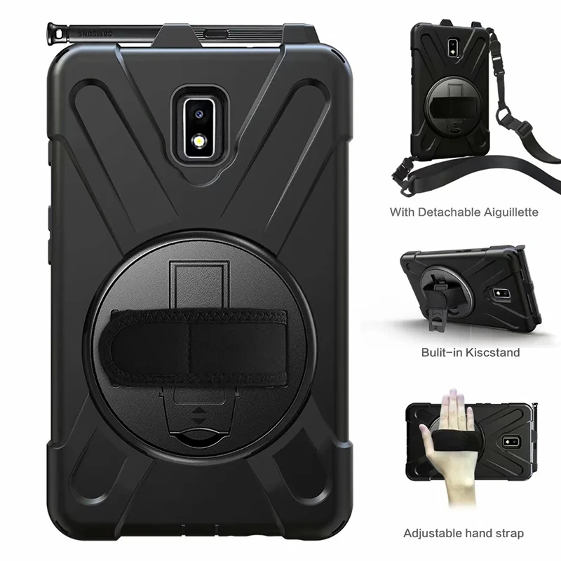 

Case For Samsung Galaxy Tab Active 2 8.0 SM-T395 SM-T390 SM-T397 T390/T395 8 inch Tablet Heavy Duty Rugged Shockproof Case Cover