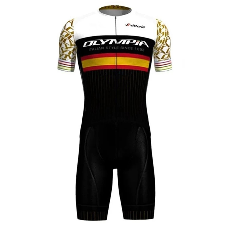 Cycling OLYMPIA Style Men's Short Sleeve Pro Jersey Sets Ciclismo Maillot Bike Sportswear Race Clothing Quick-Dry MTB Apparel