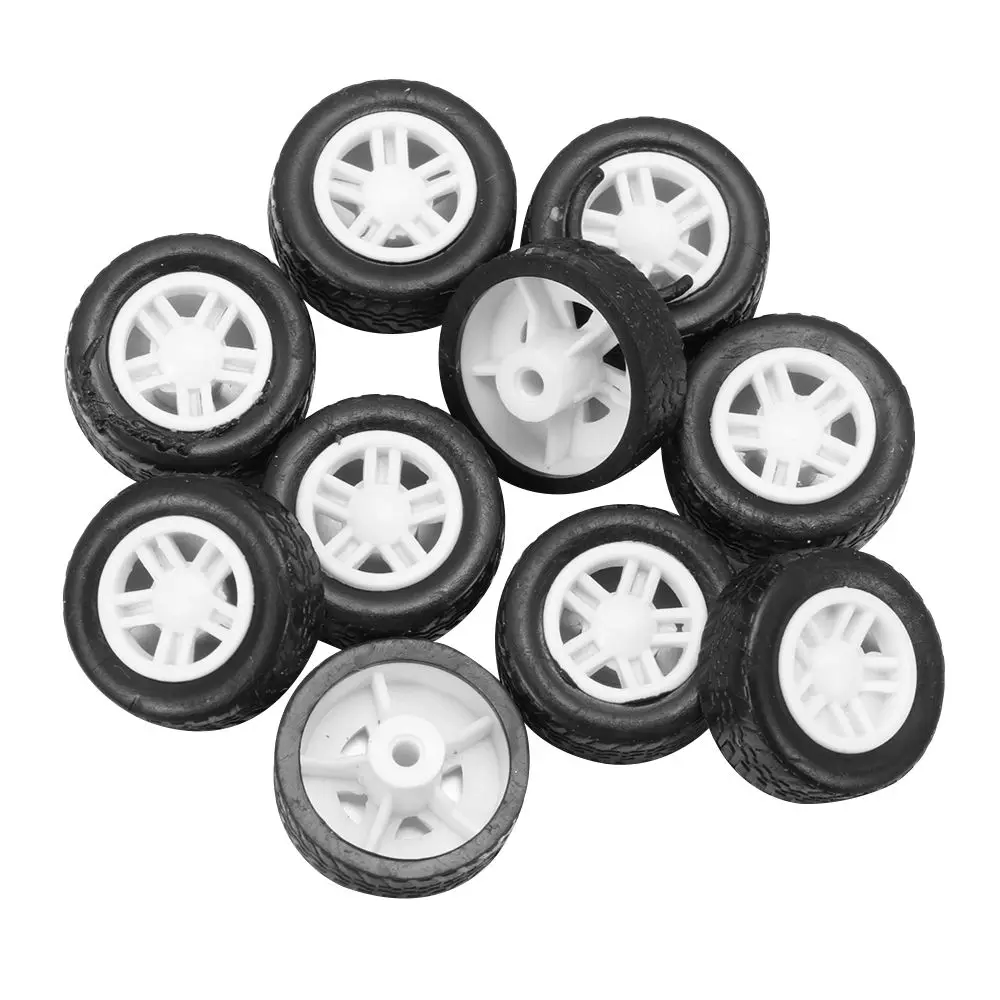 10pcs Children Toys Tires Upgrade Wheel Rim Wheel Hubs Rubber Tires RC Car Spare Parts Accessories 1.5X4.5X13.5mm