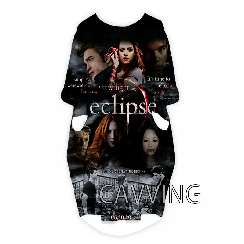 CAVVING 3D Print The Twilight Saga  Fashion Funny Shirt Suit Harajuku Top Women Anime Gown Logo Women's Skirt Long-sleeved Dress