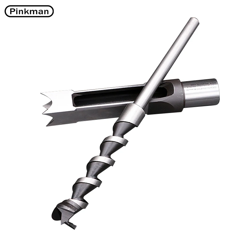 

6.0mm-16mm HSS Square Auger Mortising Chisel Drill Set Woodworking Drill Tools Kit Set Twist Drill Bits Square Hole Extended Saw