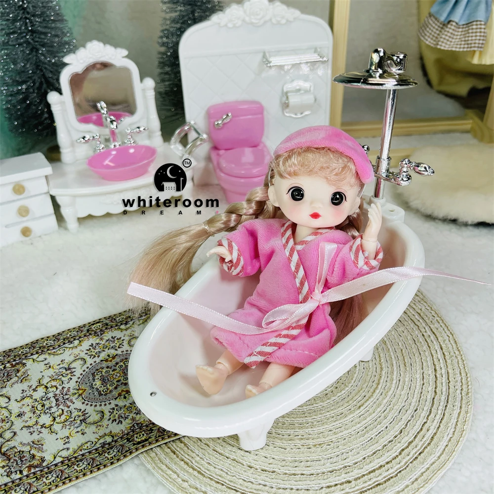1/12 Mini BJD Doll 13 Movable Joints Casual Fashion Princess Clothes Suit Accessories Decoration Multicolor Hair Girl Gift Toy