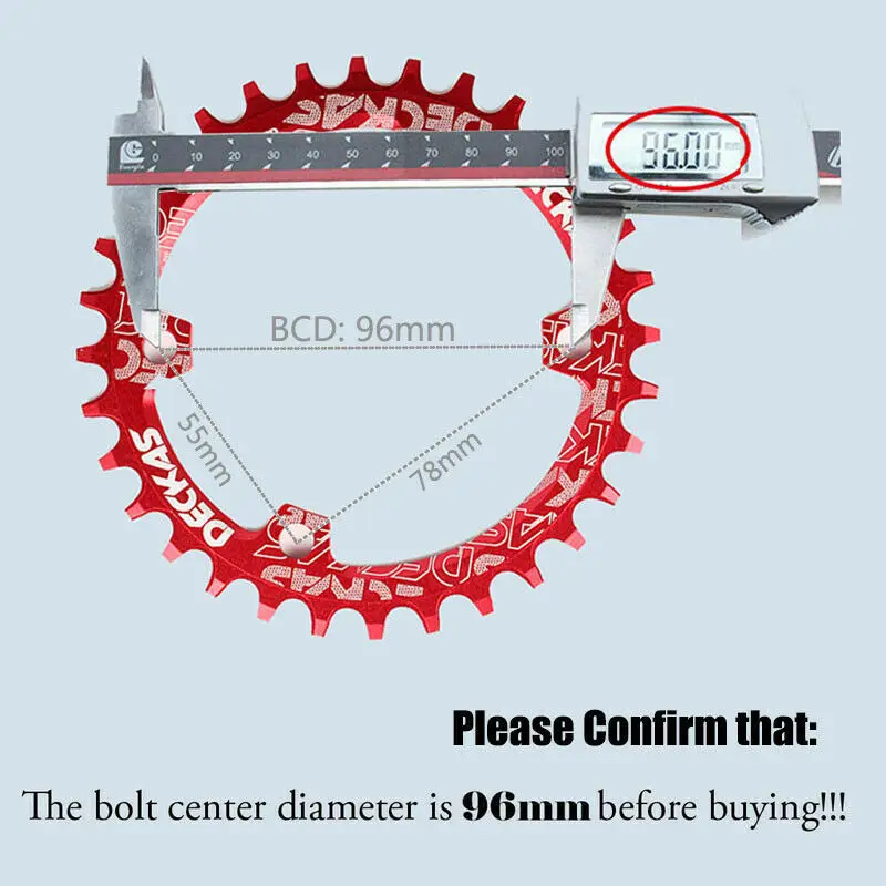 Deckas Oval 96BCD Chainring MTB Mountain 96BCDS Bike Bicycle 32T 34T 36T 38T Crown Tooth Plate Parts For M7000 M8000 M4100 M5100