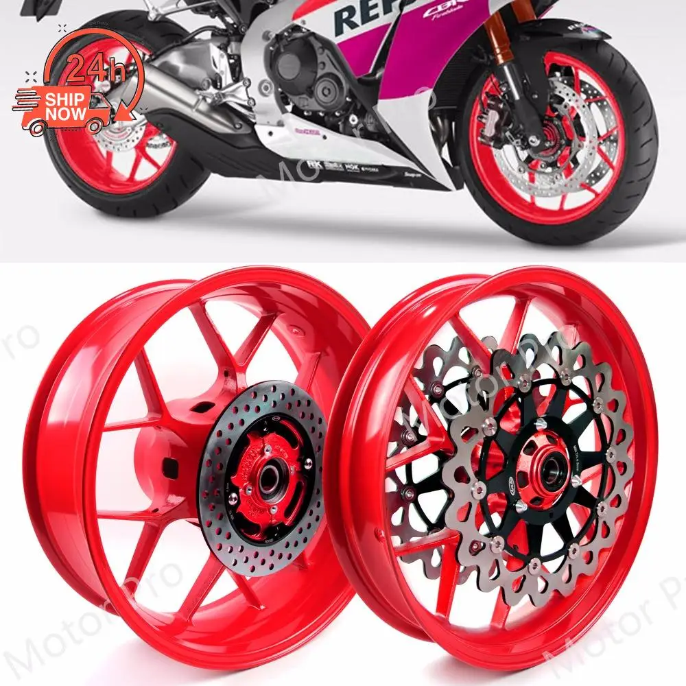 For Honda CBR1000RR 2006 - 2016 Front Rear Wheel Rim Set Brake Rotor CBR 1000 RR CBR1000 Red 2007 2008 2009 2012 2013 2014 2015