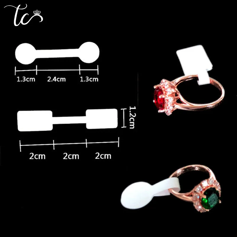 Etiqueta de preço de joalheria, etiqueta branca de papel retangular redonda autoadesiva, ferramenta de etiqueta, anel de pulseira, etiquetas de joias 50 segundos